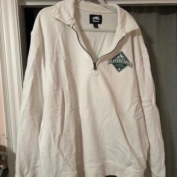 Roots Other - Roots Beaver Canoe Cream Zip-Up Men's Sweater